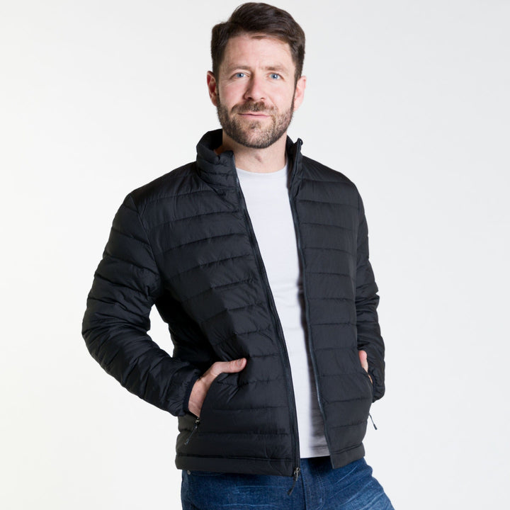 Ash & Erie Black Fjord Down Jacket for Short Men   Fjord Jacket
