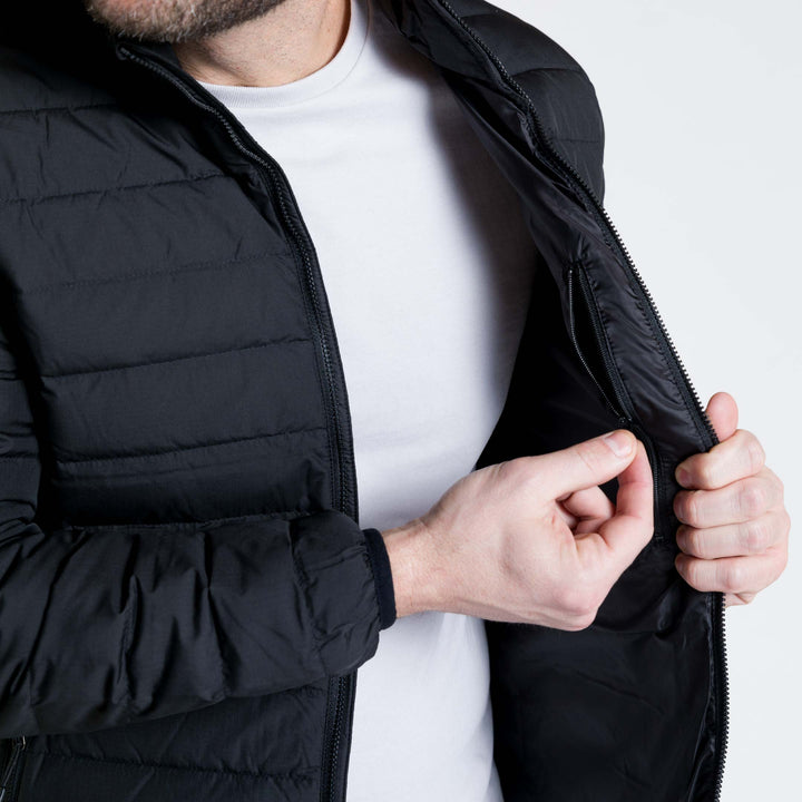 Ash & Erie Black Fjord Down Jacket for Short Men   Fjord Jacket