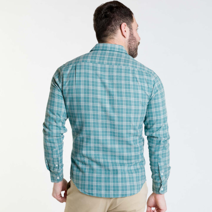 Ash & Erie Agave Plaid Flannel Button-Down Shirt for Short Men   Flannel Everyday Shirt