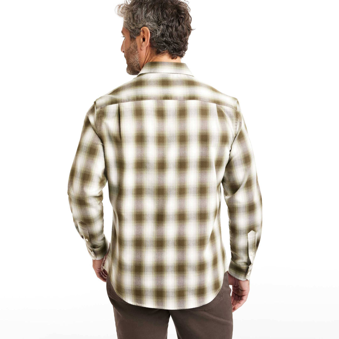 Ash & Erie Balsam Ombre Flannel Button-Down Shirt for Short Men   Flannel Everyday Shirt