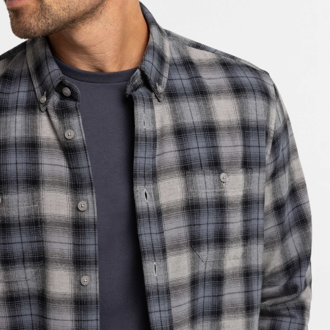 Ash & Erie Boone Flannel Button-Down Shirt for Short Men   Flannel Everyday Shirt