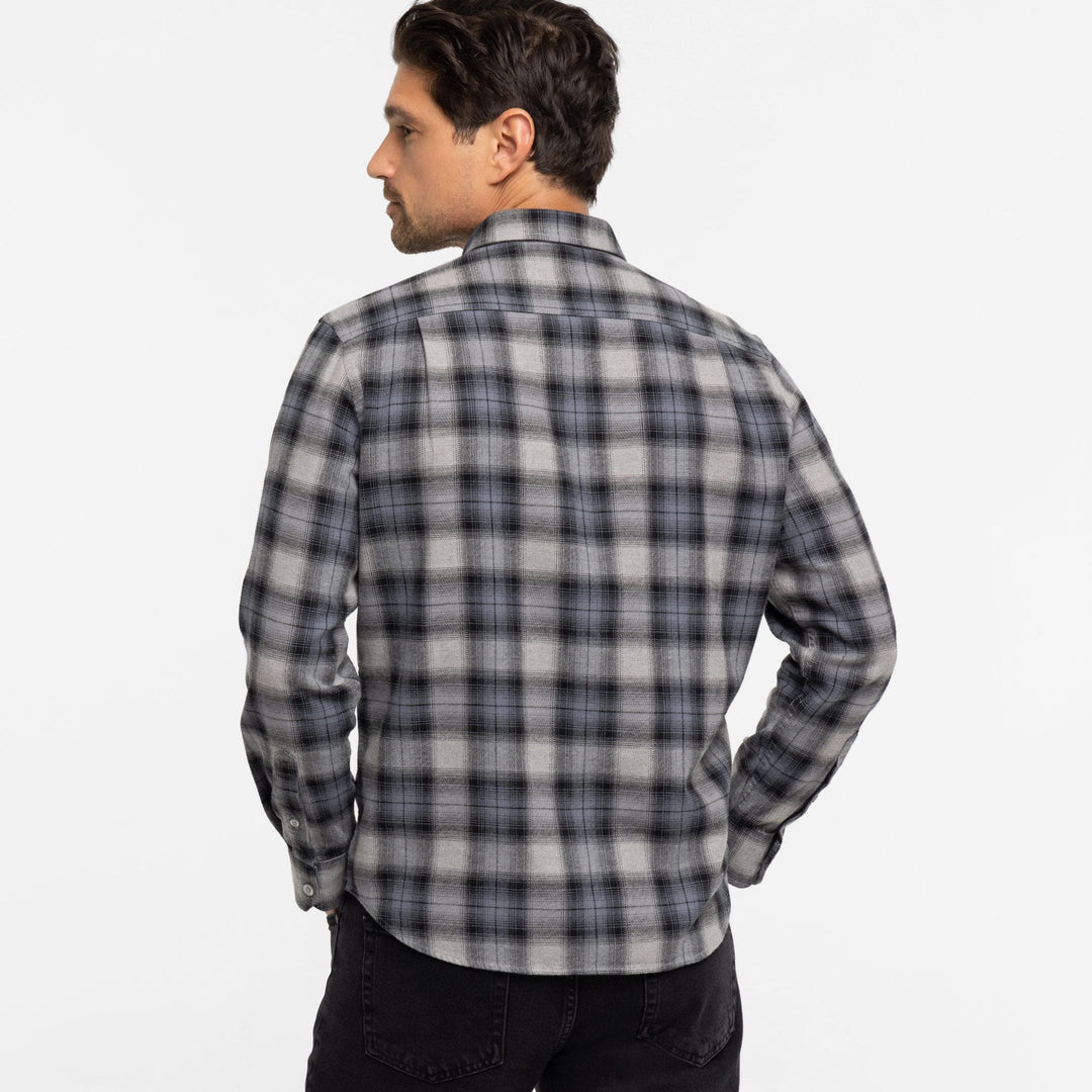 Ash & Erie Boone Flannel Button-Down Shirt for Short Men   Flannel Everyday Shirt