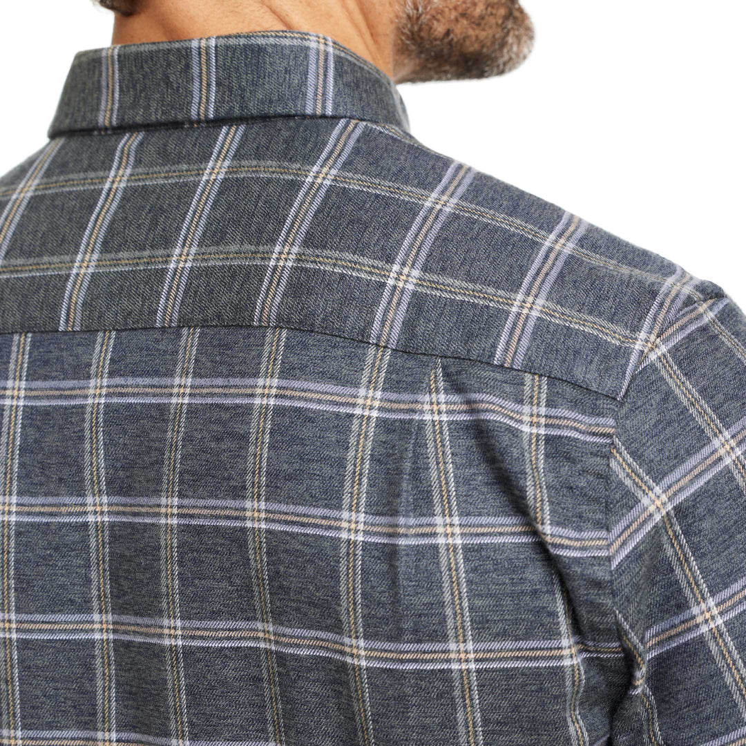 Ash & Erie Graphite Grid Flannel Button-Down Shirt for Short Men   Flannel Everyday Shirt