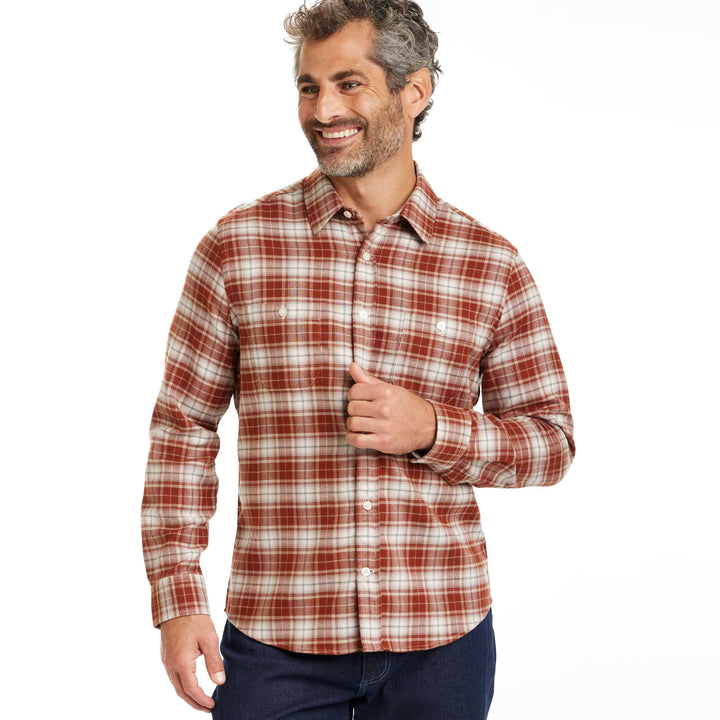 Ash & Erie Ironwood Flannel Button-Down Shirt for Short Men   Flannel Everyday Shirt