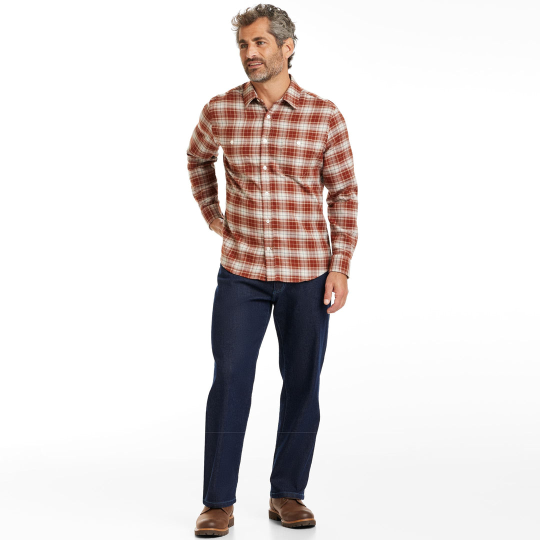 Ash & Erie Ironwood Flannel Button-Down Shirt for Short Men   Flannel Everyday Shirt