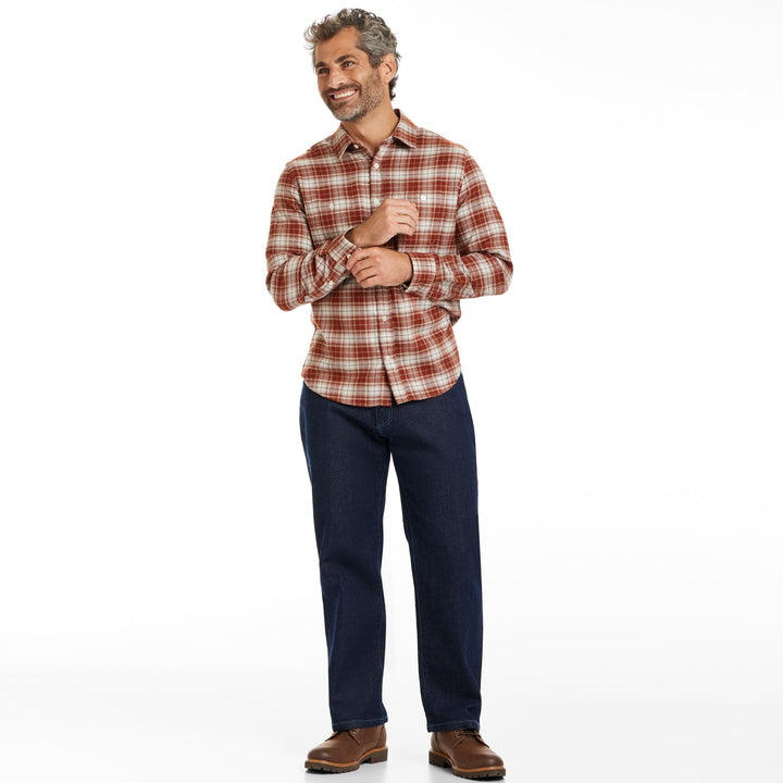 Ash & Erie Ironwood Flannel Button-Down Shirt for Short Men   Flannel Everyday Shirt