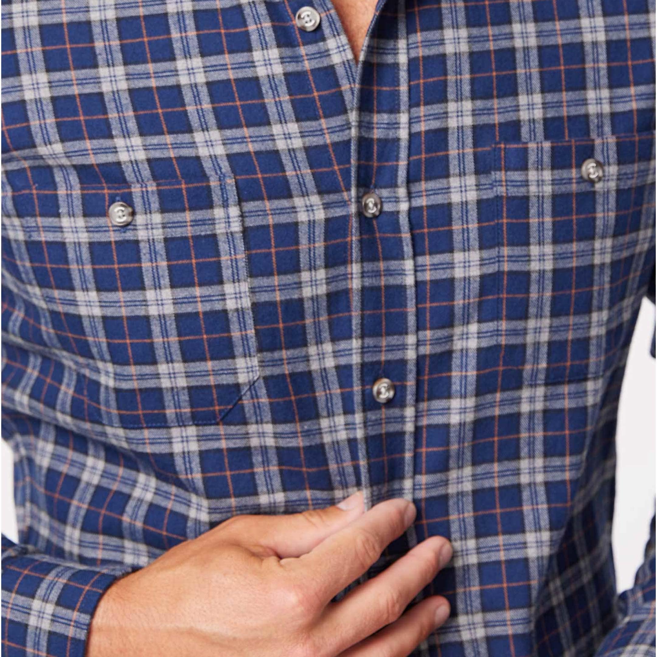 Ash & Erie Ozark Plaid Flannel Button-Down Shirt for Short Men   Flannel Everyday Shirt