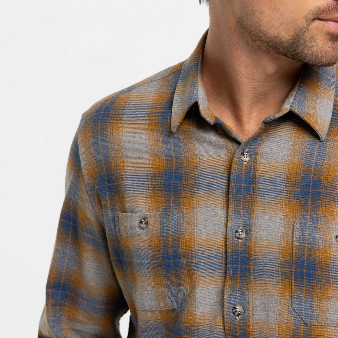 Ash & Erie Sedona Flannel Button-Down Shirt for Short Men   Flannel Everyday Shirt