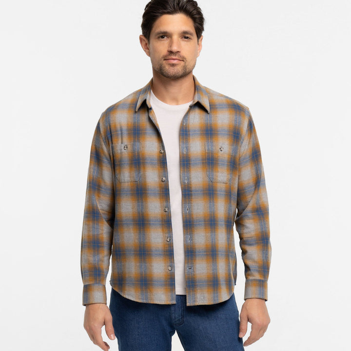 Ash & Erie Sedona Flannel Button-Down Shirt for Short Men   Flannel Everyday Shirt