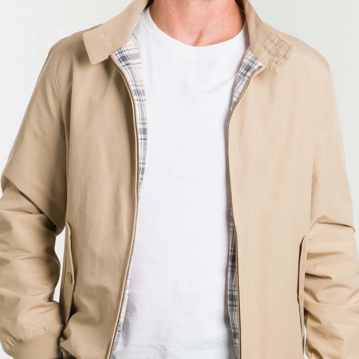 Ash & Erie Khaki Harrington Jacket for Short Men   Harrington Jacket