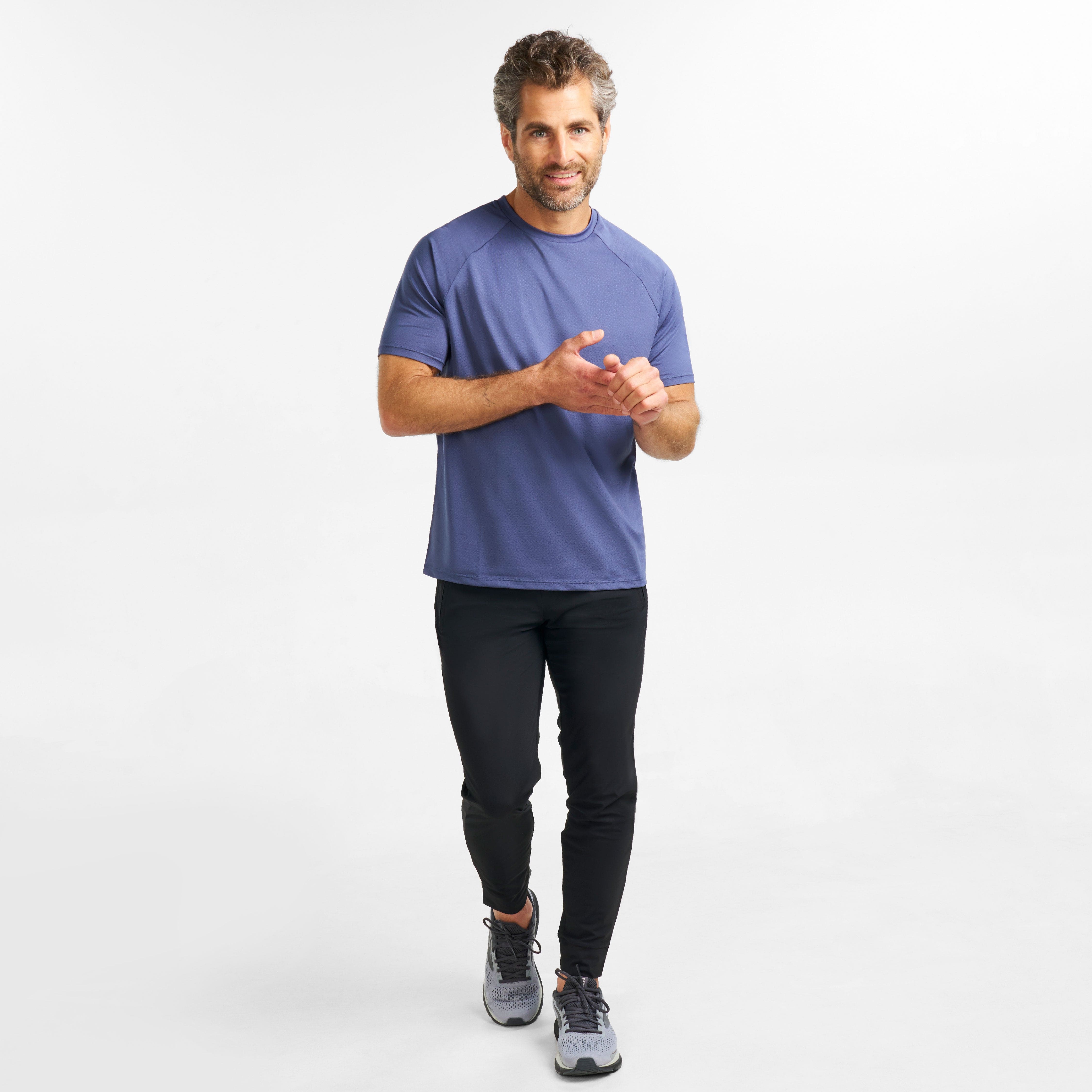 Ash & Erie Black Hybrid Jogger for Short Men   Hybrid Jogger