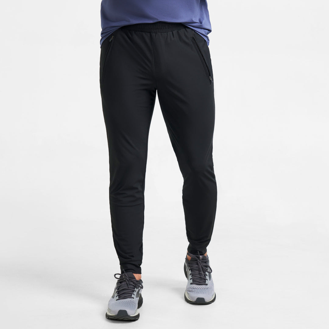 Ash & Erie Black Hybrid Jogger for Short Men   Hybrid Jogger