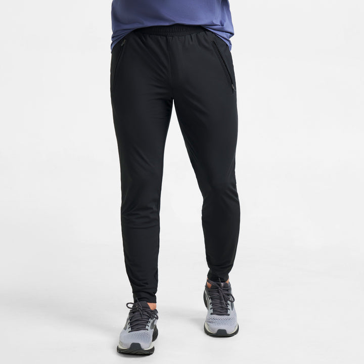 Ash & Erie Black Hybrid Jogger for Short Men   Hybrid Jogger