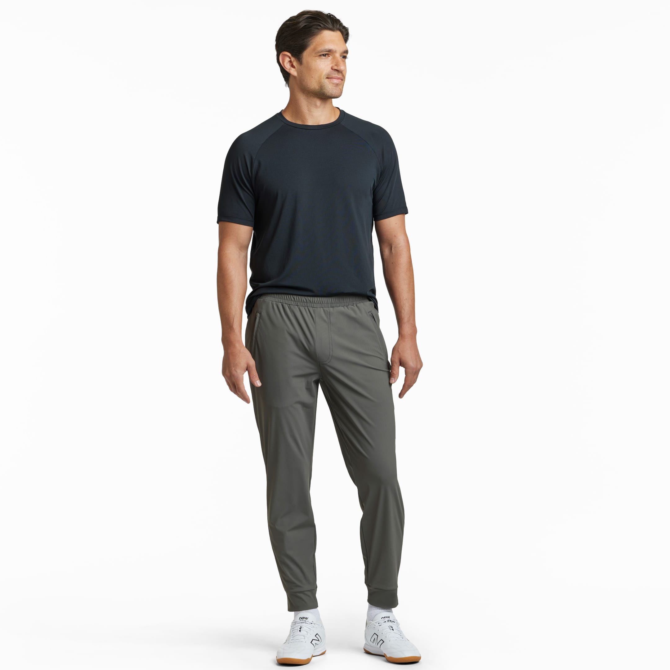 Ash & Erie Charcoal Hybrid Jogger for Short Men   Hybrid Jogger