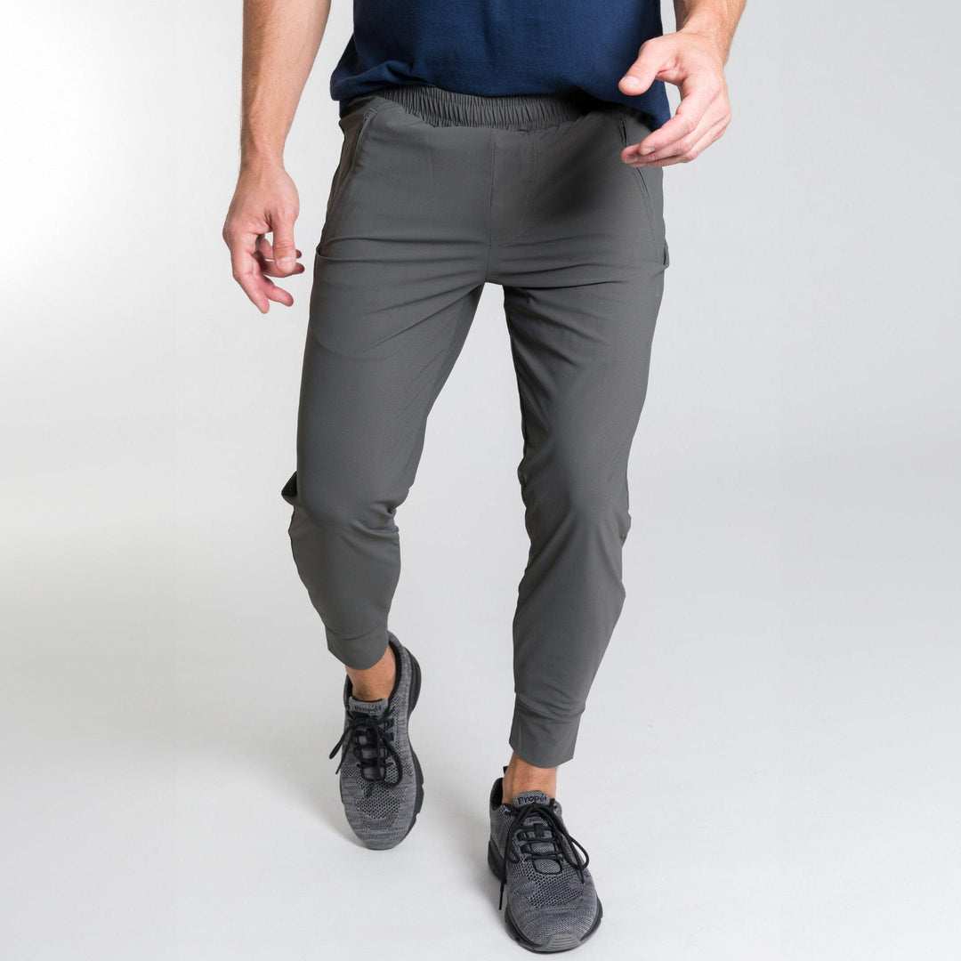 Ash & Erie Charcoal Hybrid Jogger for Short Men   Hybrid Jogger