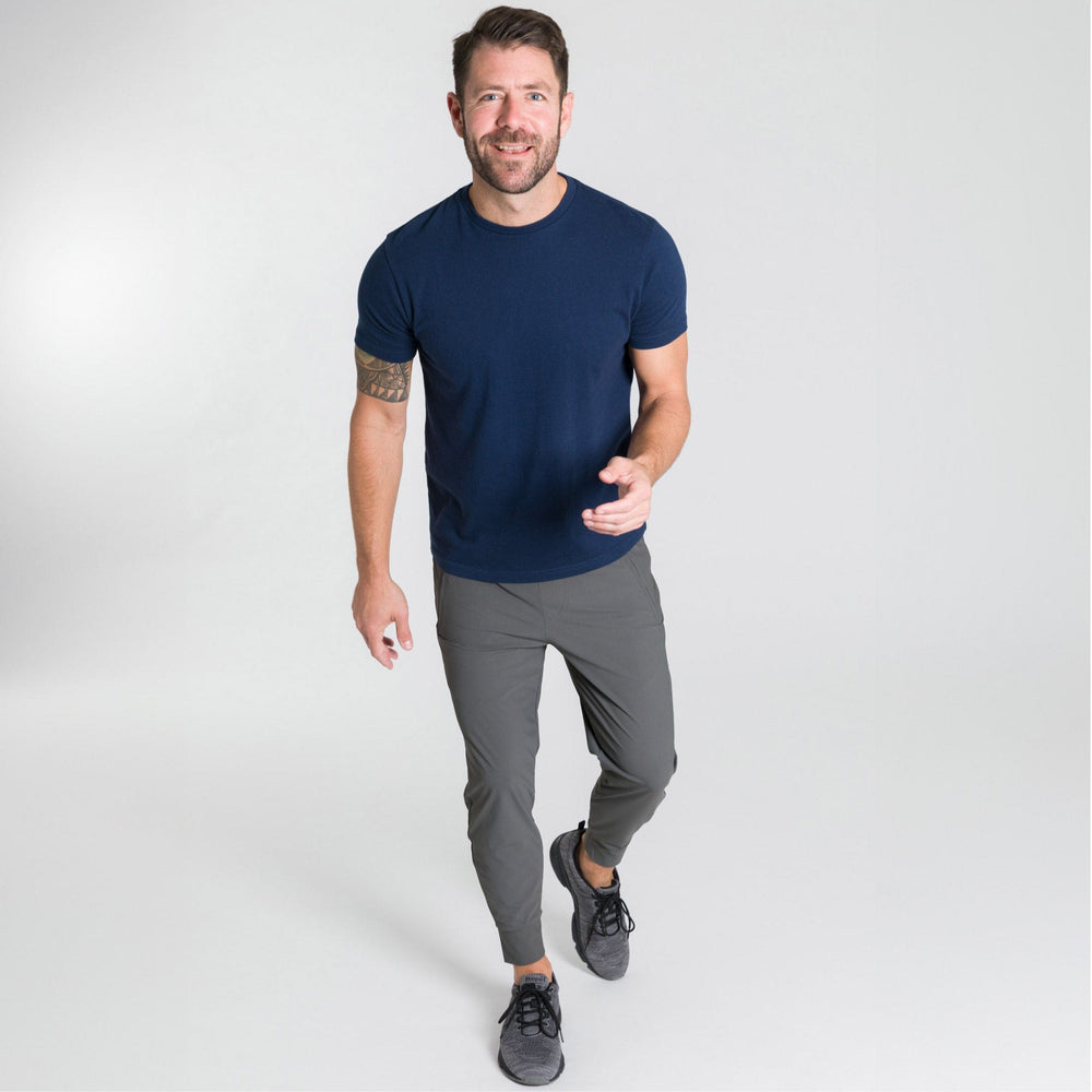 Ash & Erie Charcoal Hybrid Jogger for Short Men   Hybrid Jogger