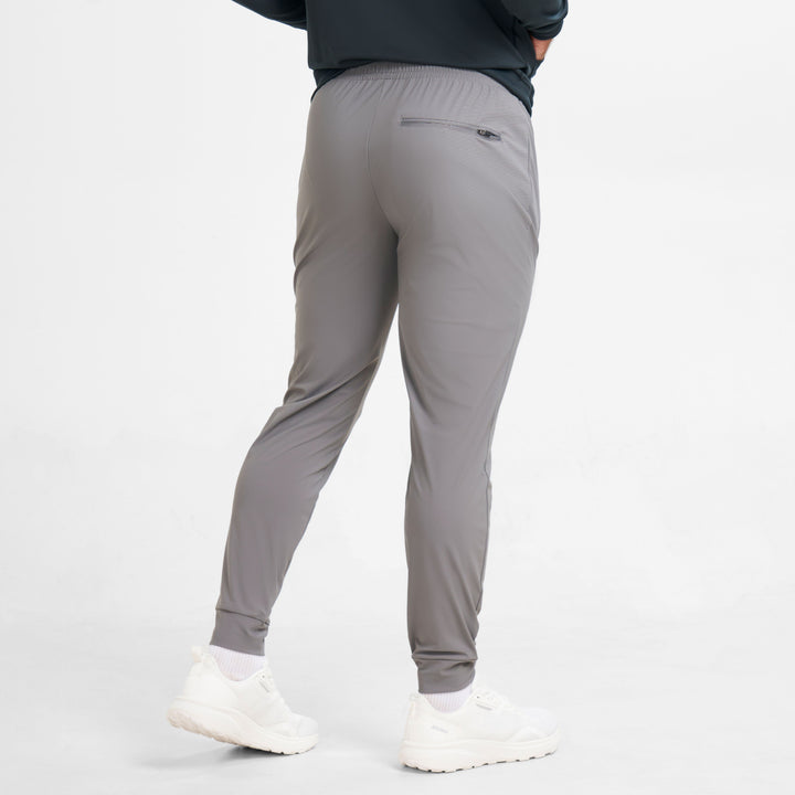 Ash & Erie Light Grey Hybrid Jogger for Short Men   Hybrid Jogger