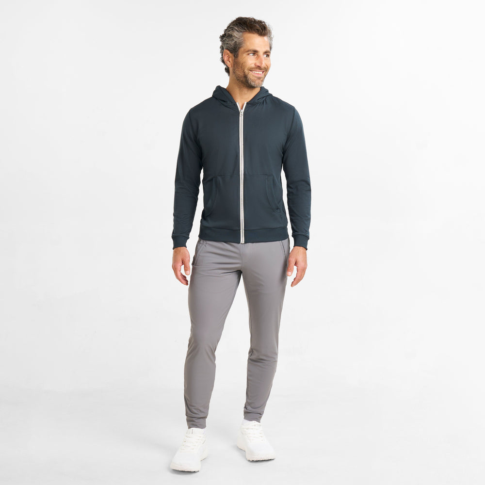 Ash & Erie Light Grey Hybrid Jogger for Short Men   Hybrid Jogger