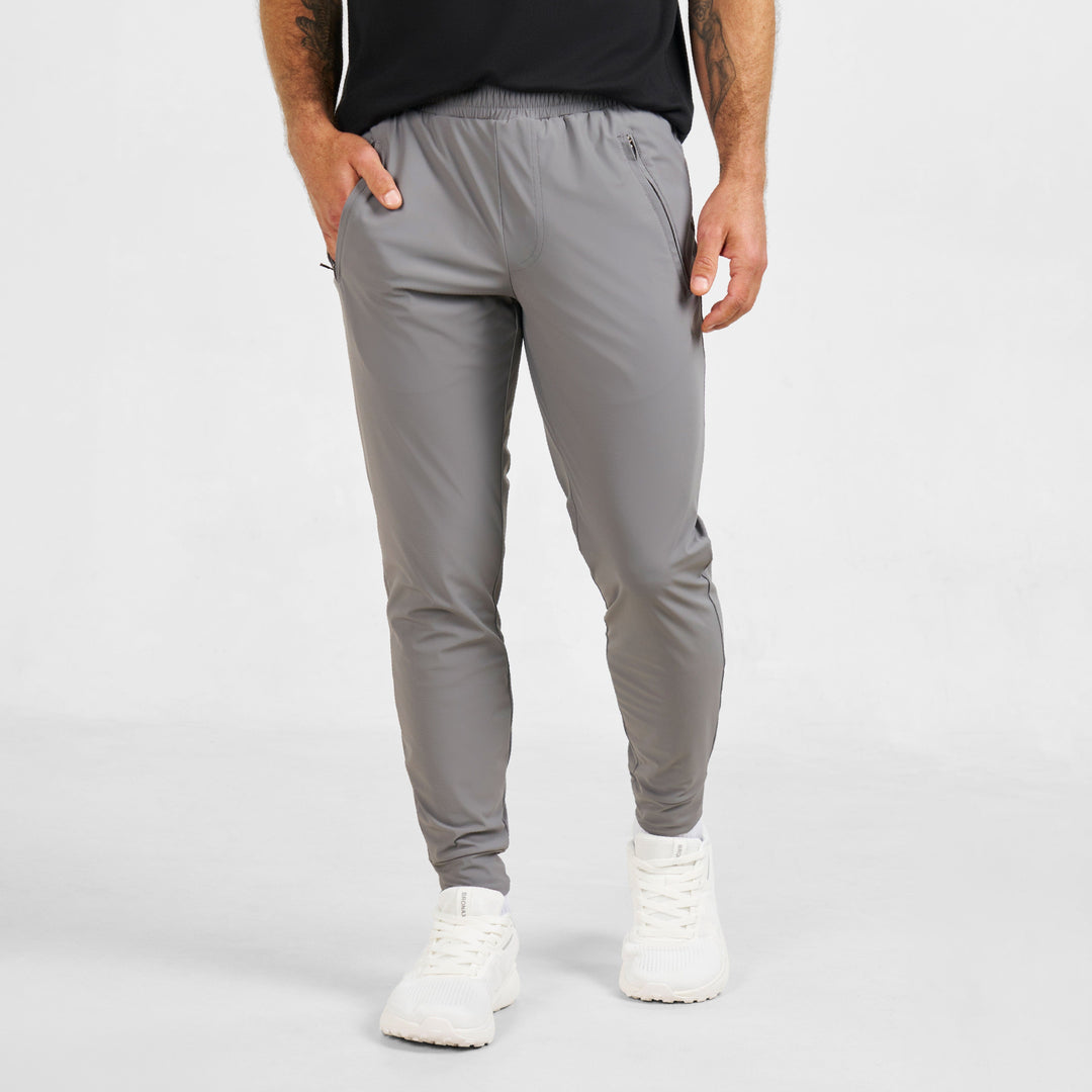 Ash & Erie Light Grey Hybrid Jogger for Short Men   Hybrid Jogger