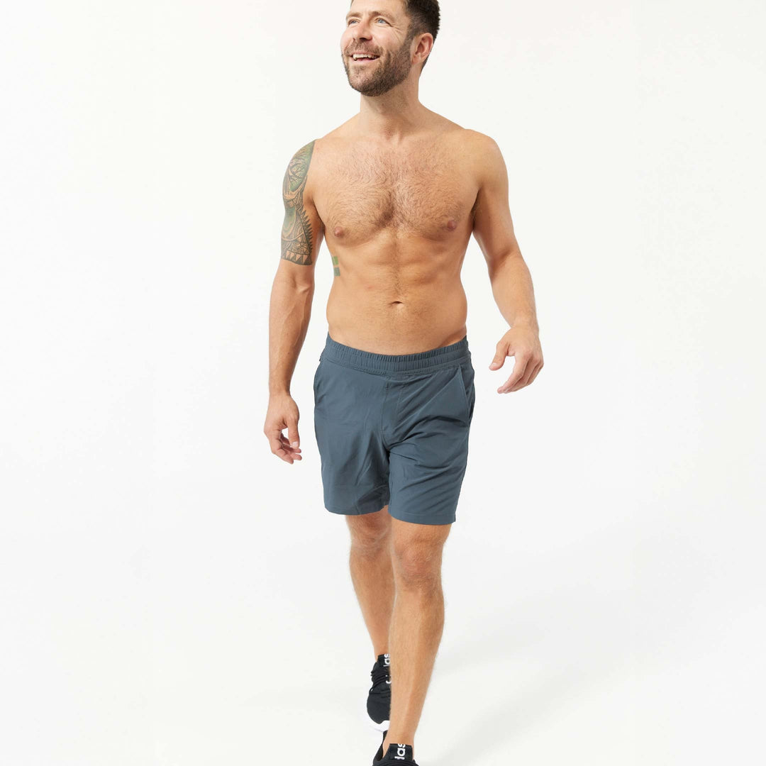 Ash & Erie Charcoal Hybrid Shorts for Short Men   Hybrid Shorts
