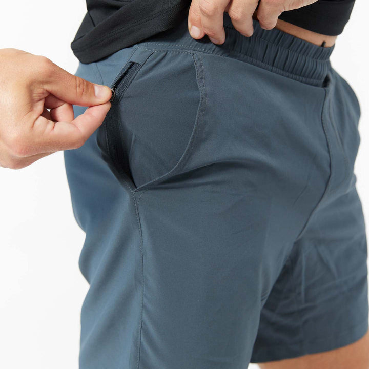 Ash & Erie Charcoal Hybrid Shorts for Short Men   Hybrid Shorts