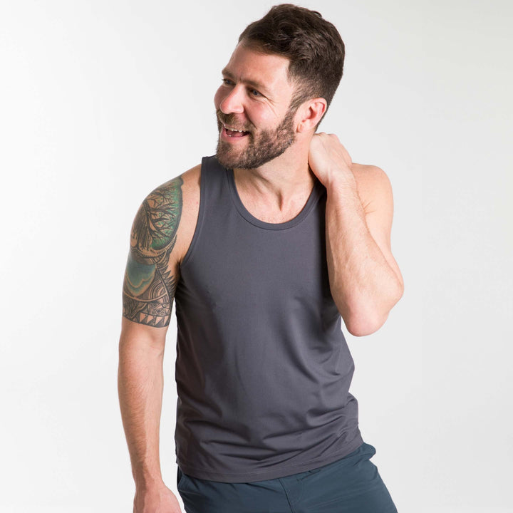 Ash & Erie Charcoal Hybrid Ultralight Tanks for Short Men   Hybrid Ultralight Tanks