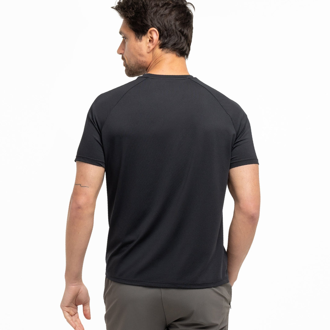 Ash & Erie Black Hybrid Ultralight T-Shirt for Short Men   Hybrid Ultralight Tees