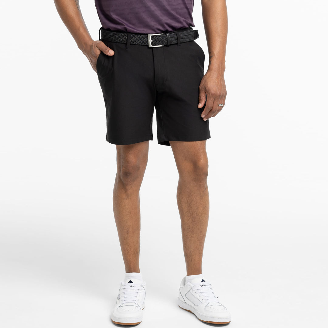 Ash & Erie Black Hybrid XYZ Chino Shorts for Short Men   Hybrid XYZ Chino Shorts