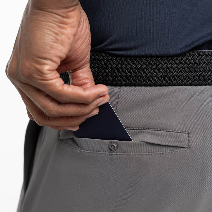 Ash & Erie Quarry Grey Hybrid XYZ Chino Shorts for Short Men   Hybrid XYZ Chino Shorts