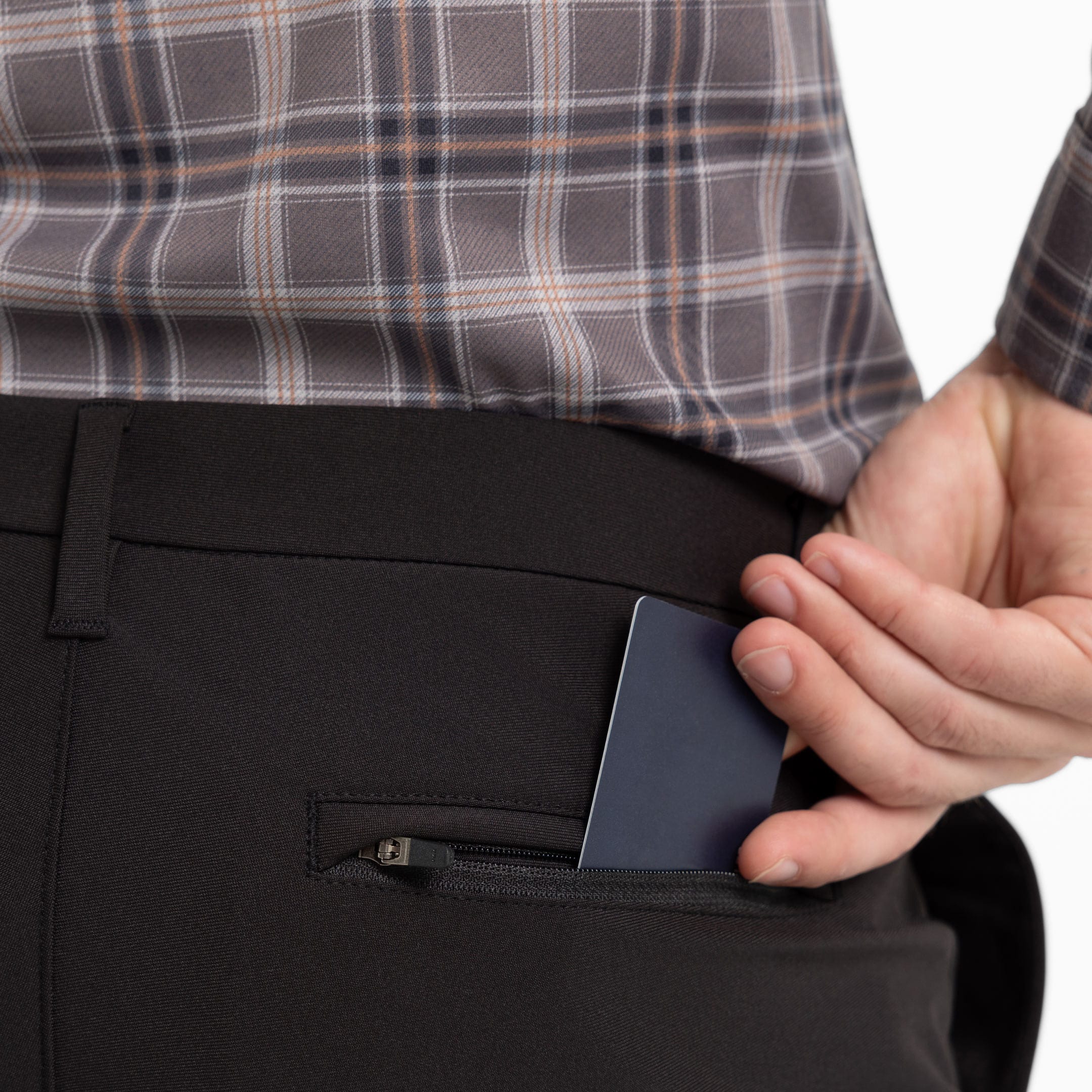 Ash & Erie Black Hybrid XYZ Chino for Short Men   Hybrid XYZ Chinos