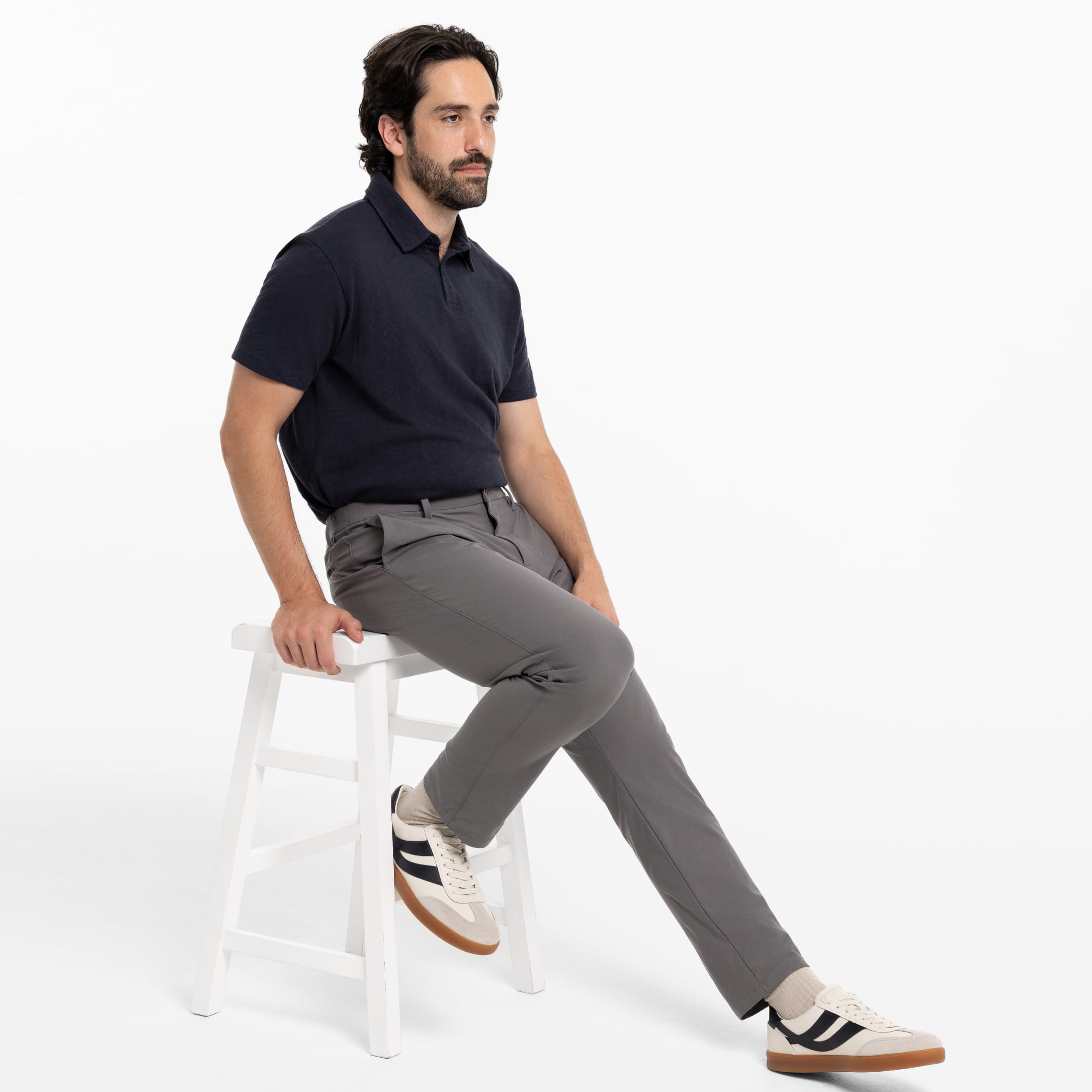 Ash & Erie Quarry Grey Hybrid XYZ Chino for Short Men   Hybrid XYZ Chinos