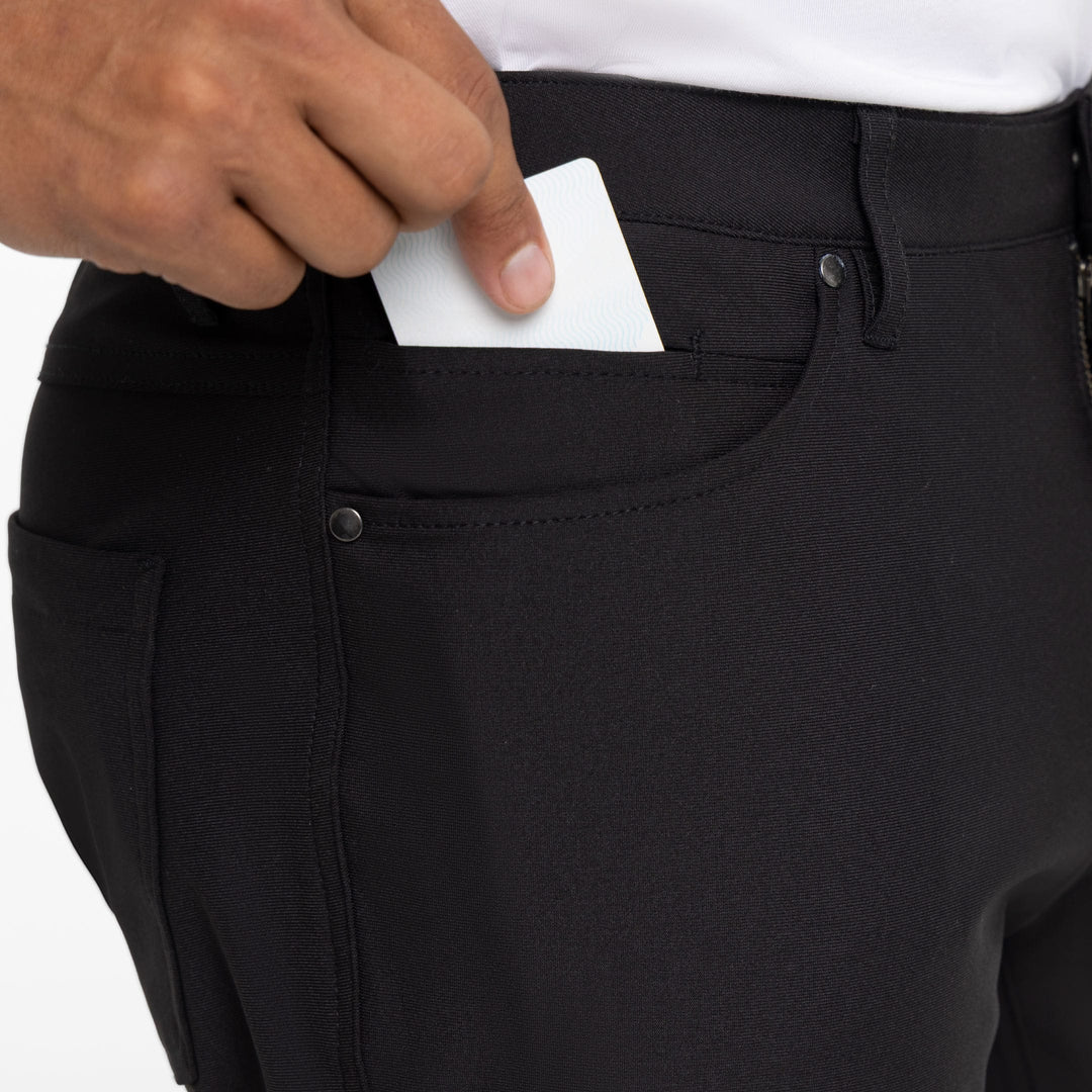 Ash & Erie Black Hybrid XYZ Pant for Short Men   Hybrid XYZ Pants