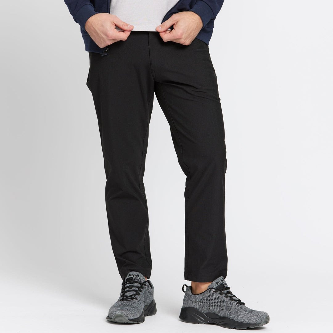 Ash & Erie Black Washed Stretch Chinos for Short Men   Hybrid XYZ Pants