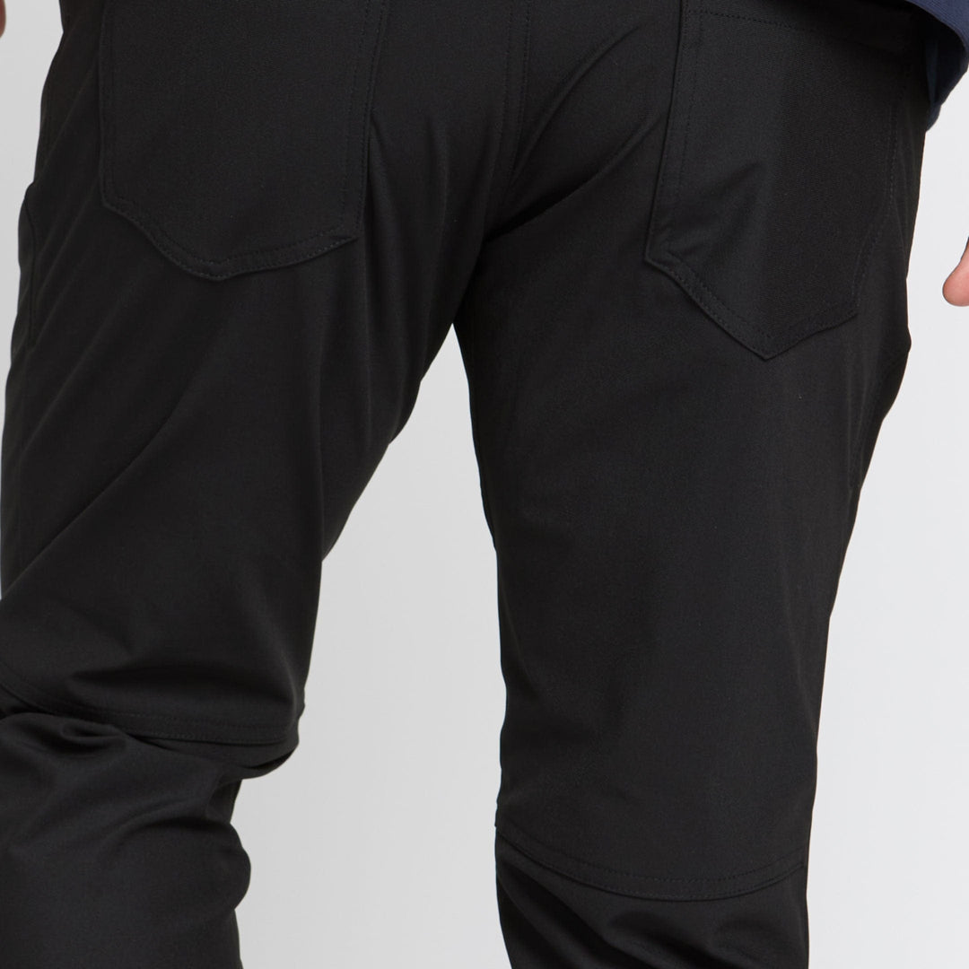 Ash & Erie Black Washed Stretch Chinos for Short Men   Hybrid XYZ Pants