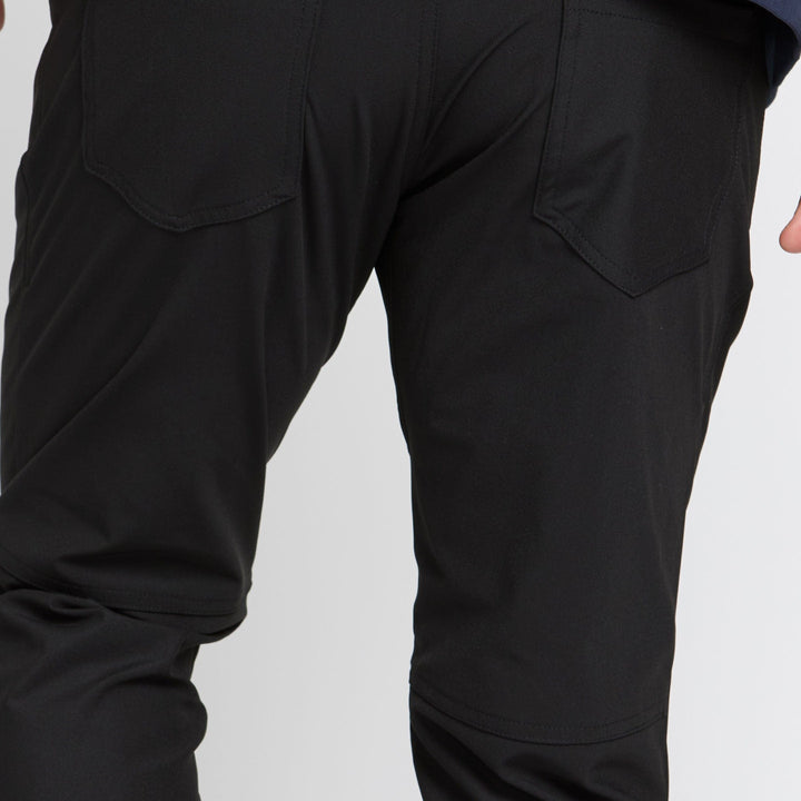 Ash & Erie Black Washed Stretch Chinos for Short Men   Hybrid XYZ Pants