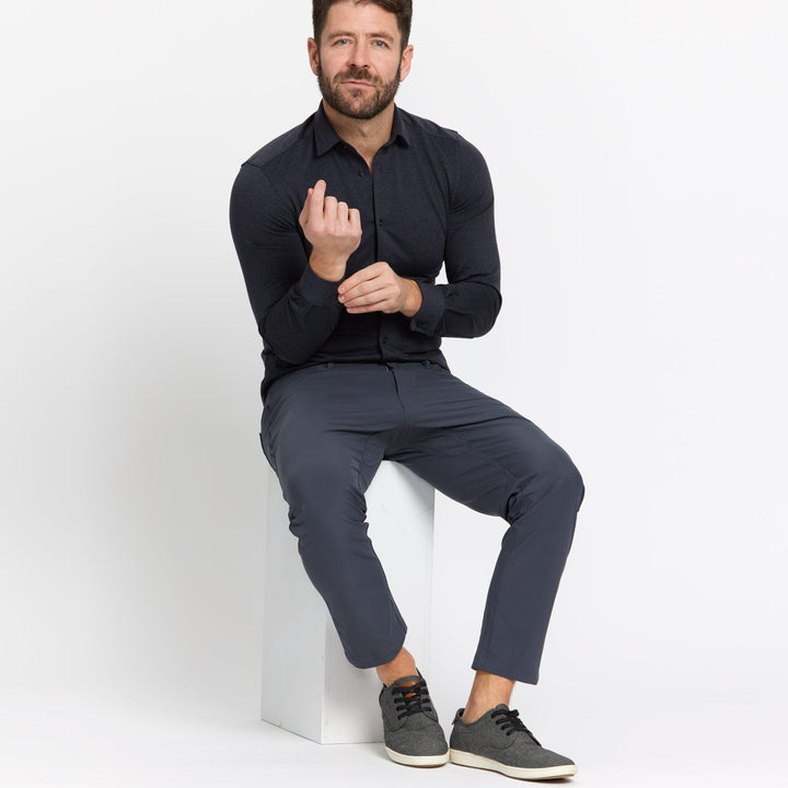 Ash & Erie Charcoal Hybrid XYZ Pant for Short Men   Hybrid XYZ Pants