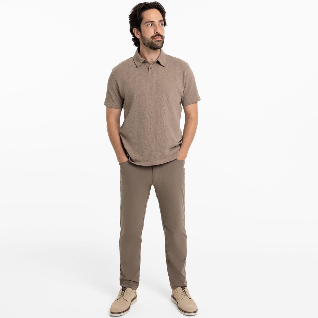 Ash & Erie Silt Brown Hybrid XYZ Pant for Short Men   Hybrid XYZ Pants