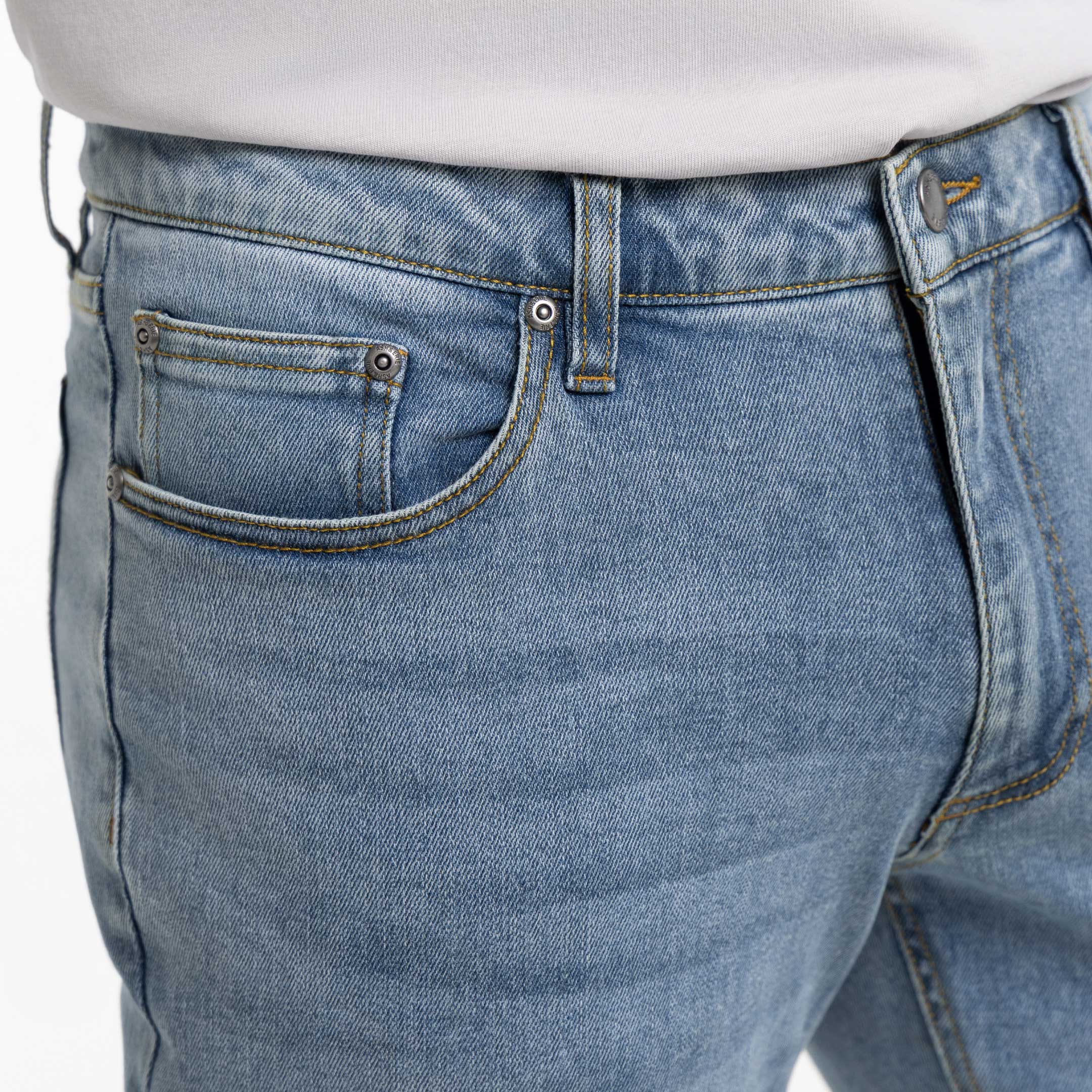 Ash & Erie Light Wash Denim Jeans for Short Men   Lightweight Jeans