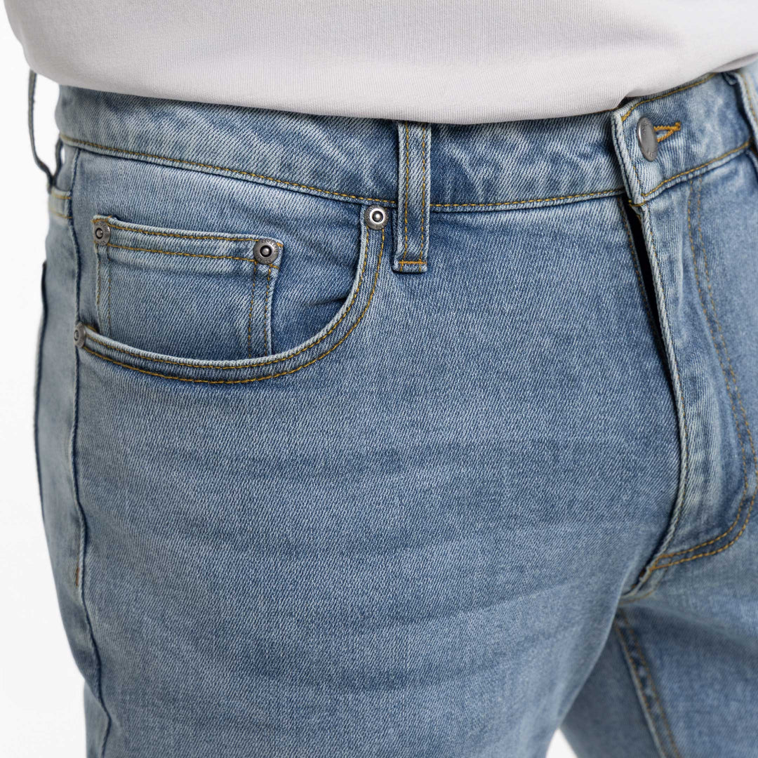 Ash & Erie Light Wash Denim Jeans for Short Men   Lightweight Jeans