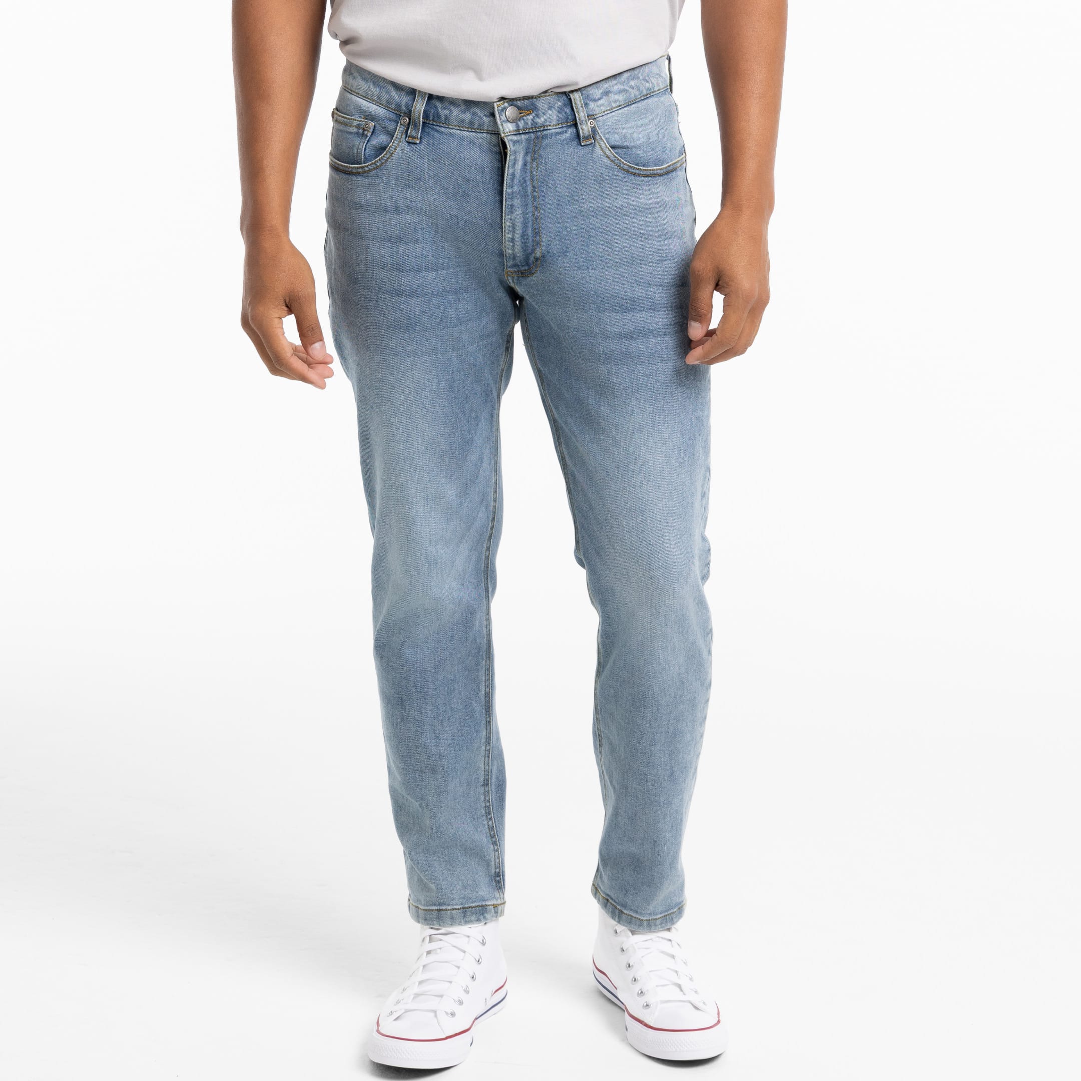 Ash & Erie Light Wash Denim Jeans for Short Men   Lightweight Jeans