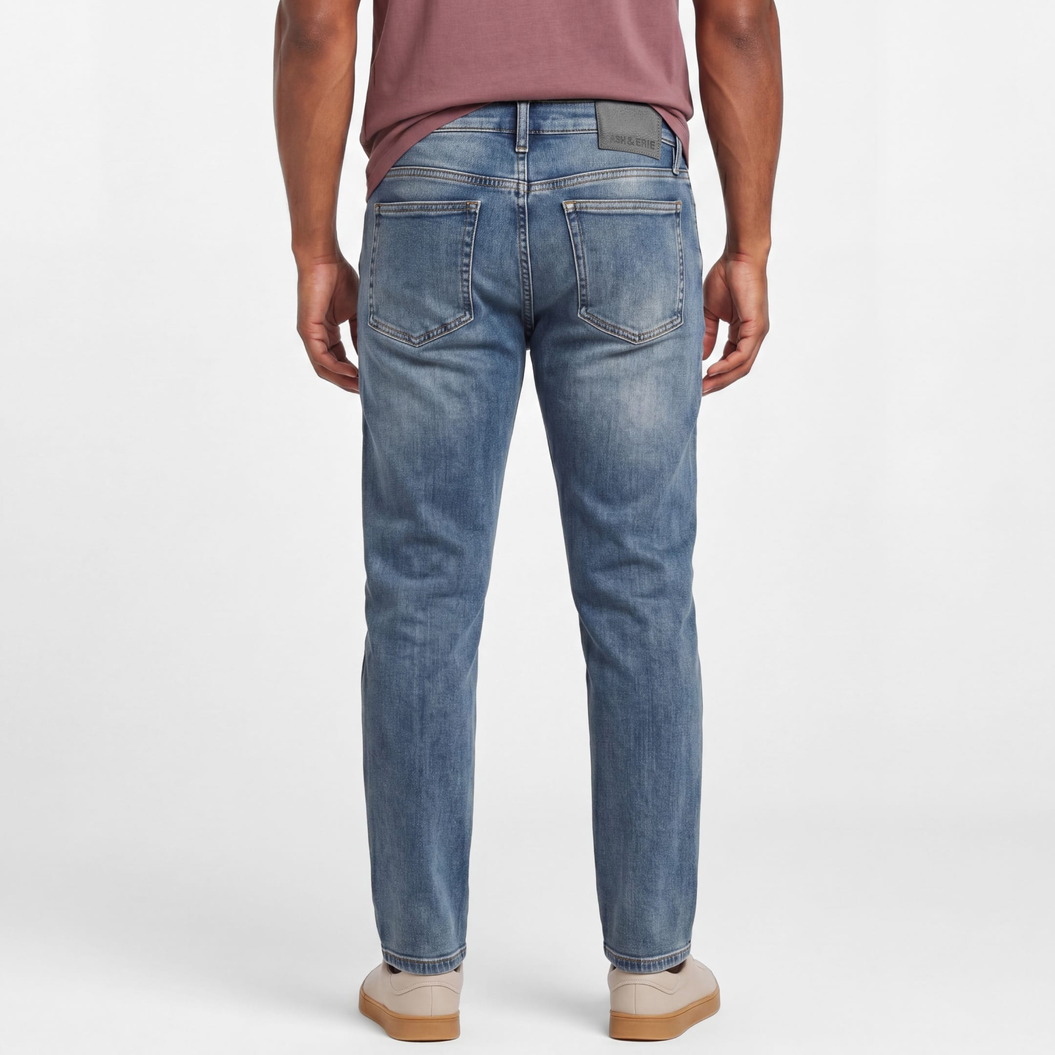 Ash & Erie Medium Wash Denim Jeans for Short Men   Lightweight Jeans