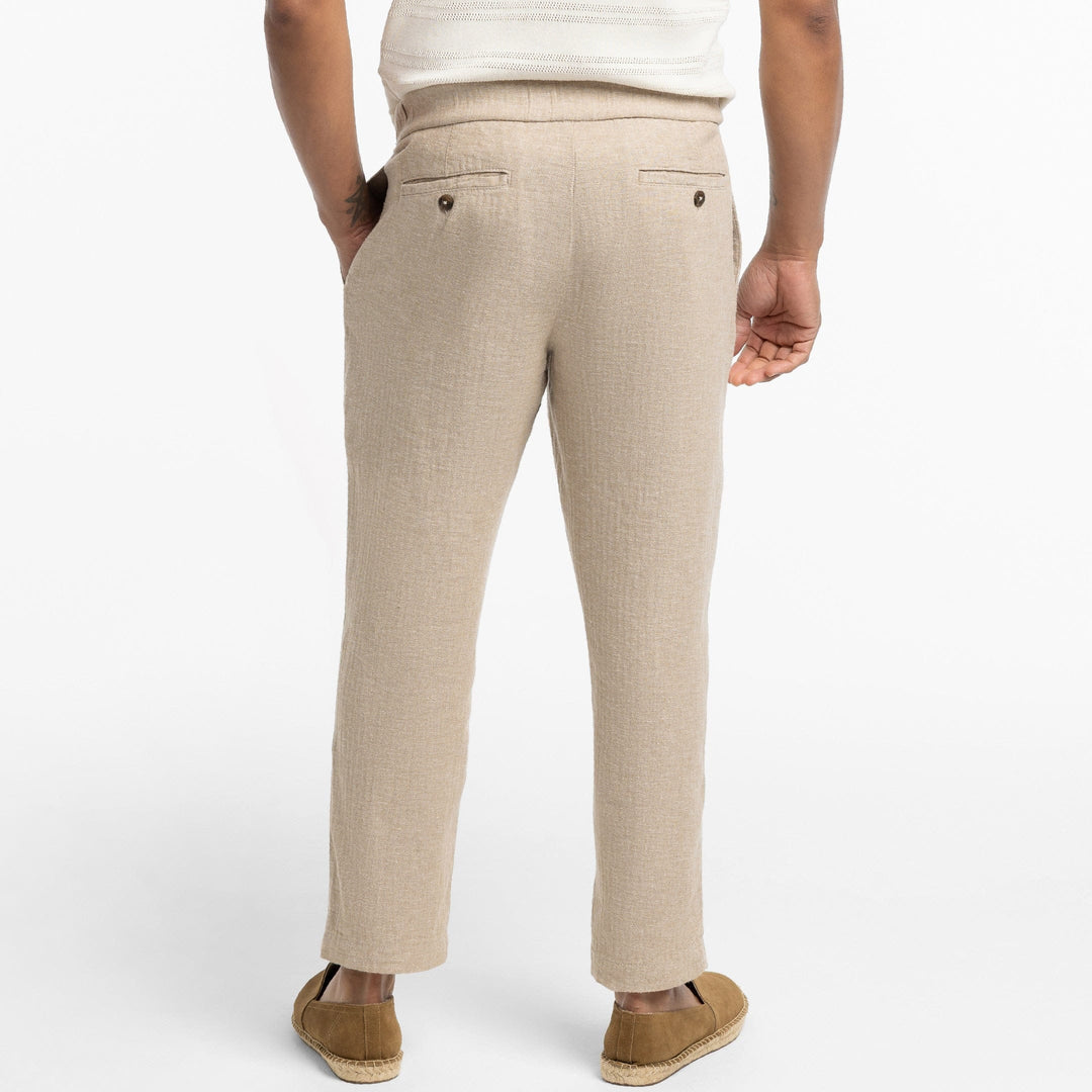 Ash & Erie Khaki Linen Pant for Short Men   Linen Pant