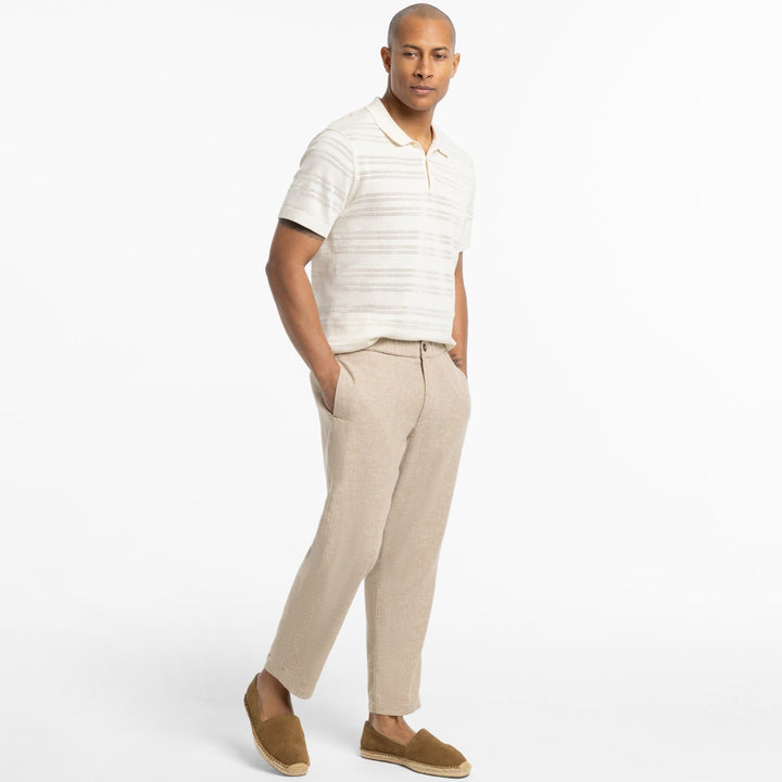 Ash & Erie Khaki Linen Pant for Short Men   Linen Pant