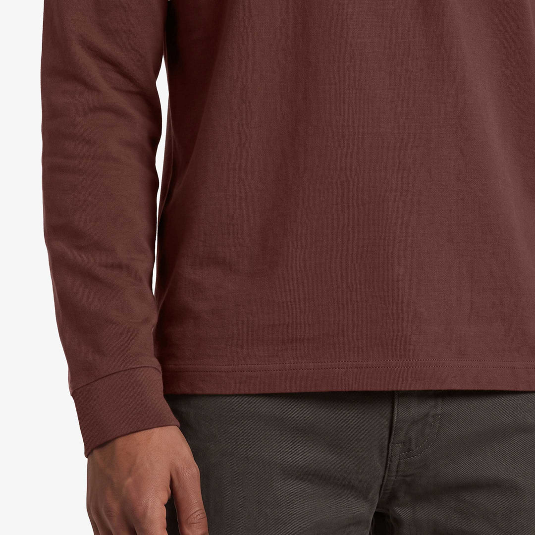 Ash & Erie Rum Long Sleeve Pima Cotton Crew Neck Tee for Short Men   Long Sleeve Premium Tee