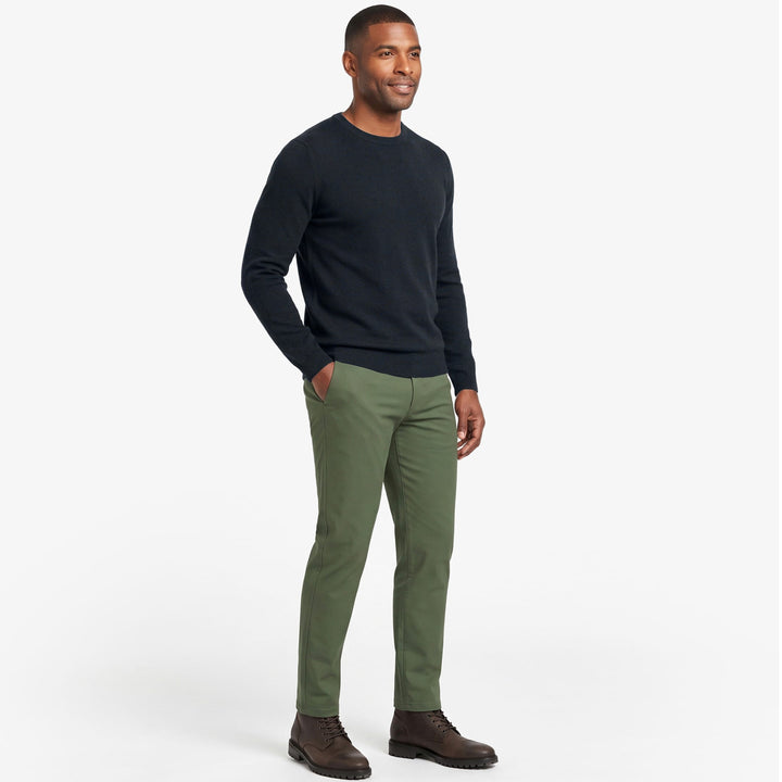 Buy Navy Merino Crew-Neck Sweater for Short Men | Ash & Erie   Merino Wool Sweater