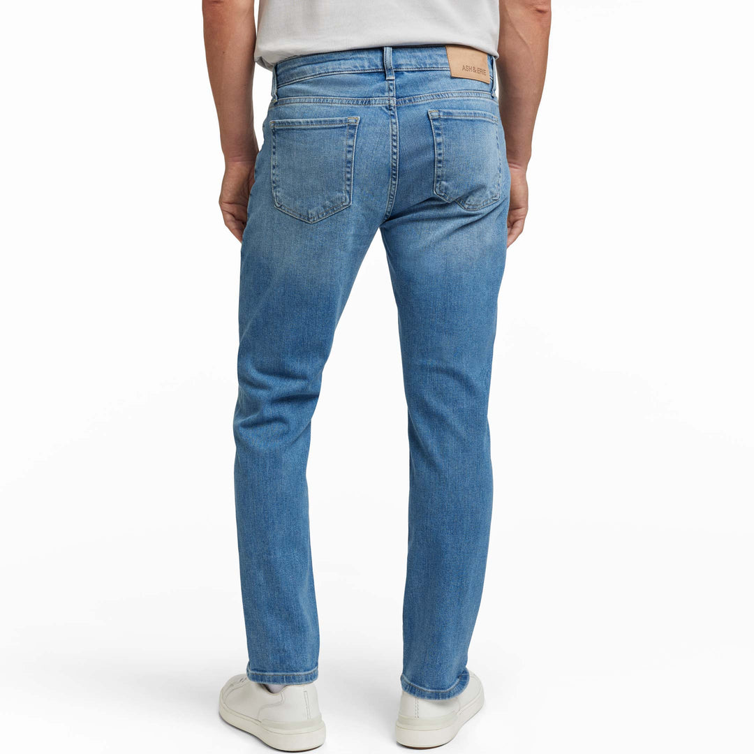 Ash & Erie Blue Wash Midtown Jeans for Short Men   Midtown Jeans
