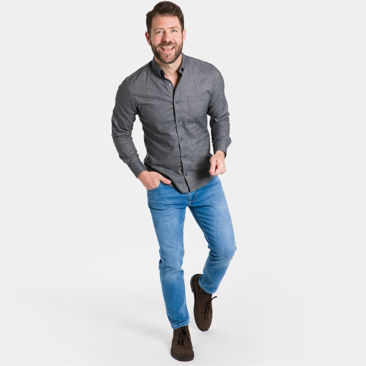 Ash & Erie Blue Wash Midtown Jeans for Short Men   Midtown Jeans