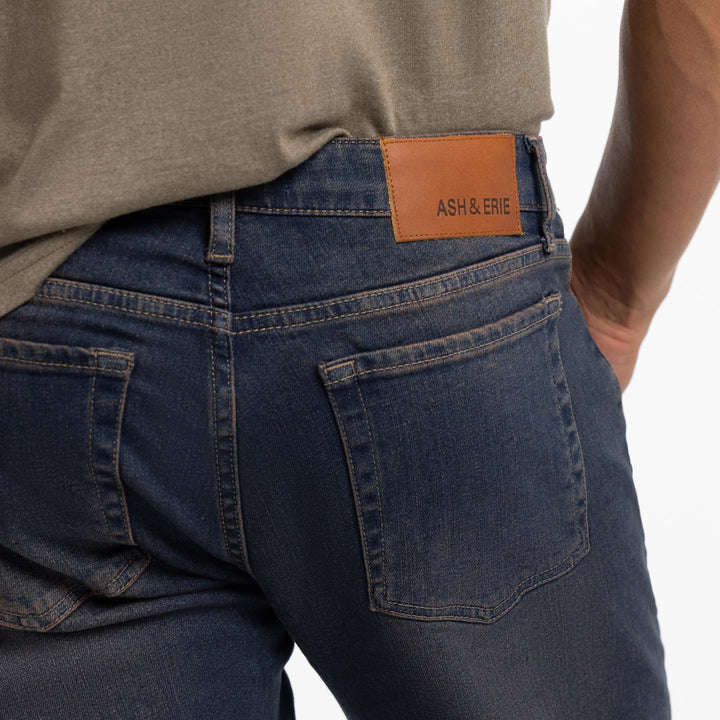 Ash & Erie Dark Wash Midtown Jeans for Short Men   Midtown Jeans
