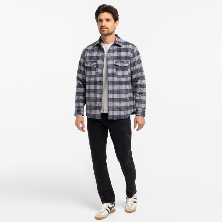 Ash & Erie Frontier Flannel Shirt Jacket for Short Men   Overshirt