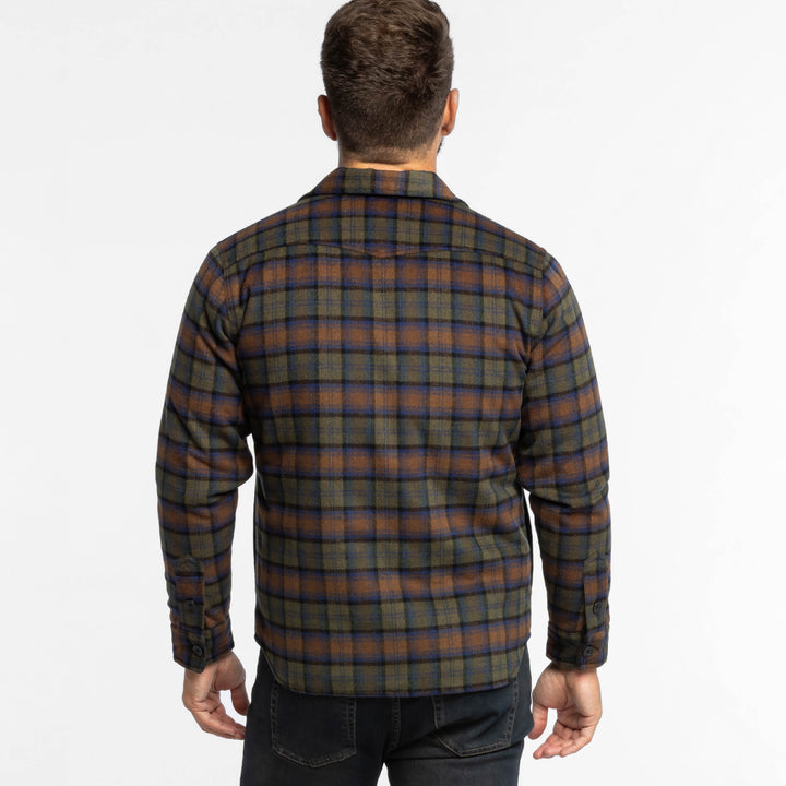 Ash & Erie Ridgeline Flannel Shirt Jacket for Short Men   Overshirt